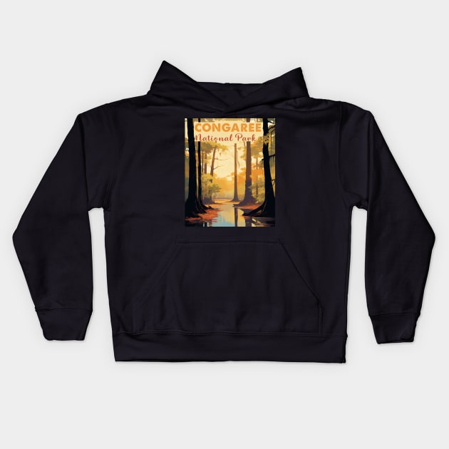 Congaree National Park Kids Hoodie by EVCO Smo